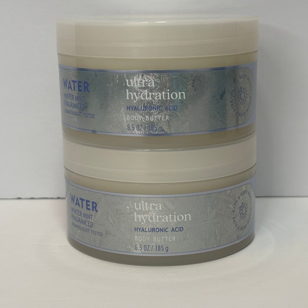 Bath & Body Works Water Winter Mint Body Butter Lot of 2 NEW 6.5 oz - Picture 8 of 12